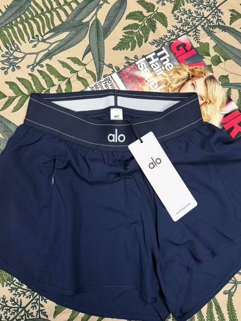 🏋️ Alo Match Point Shorts Navy Blue Training Running and Casual Style - Picture 5 of 5